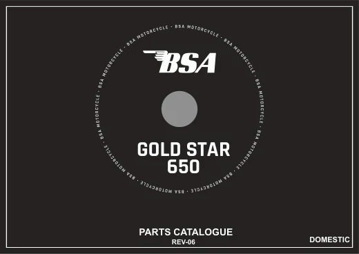 BSA Gold Star 650 catalogue cover