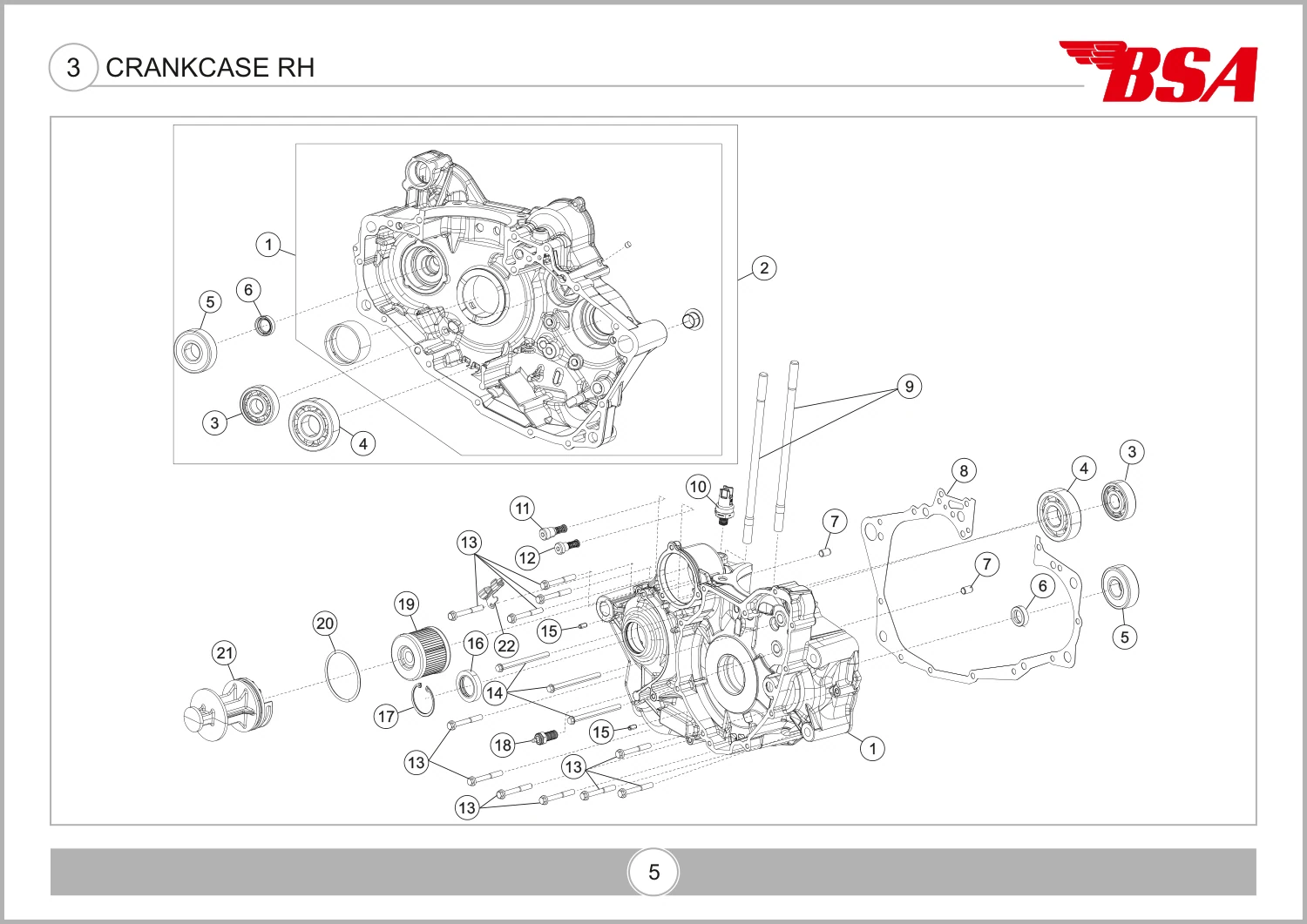 Crankcase RH drawing