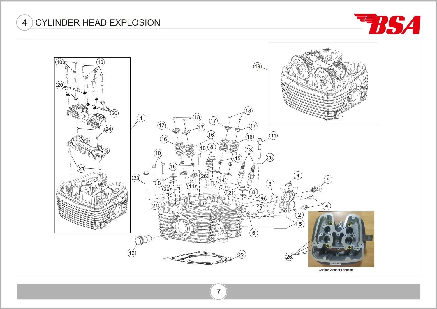 Cylinder Head Explosion drawing