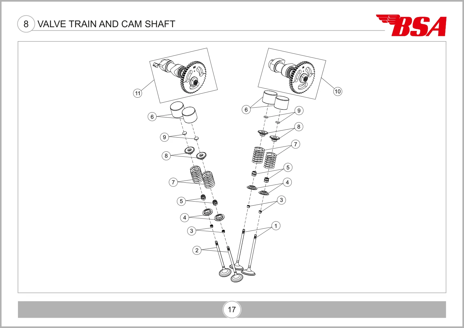 Valve Train And Cam Shaft drawing