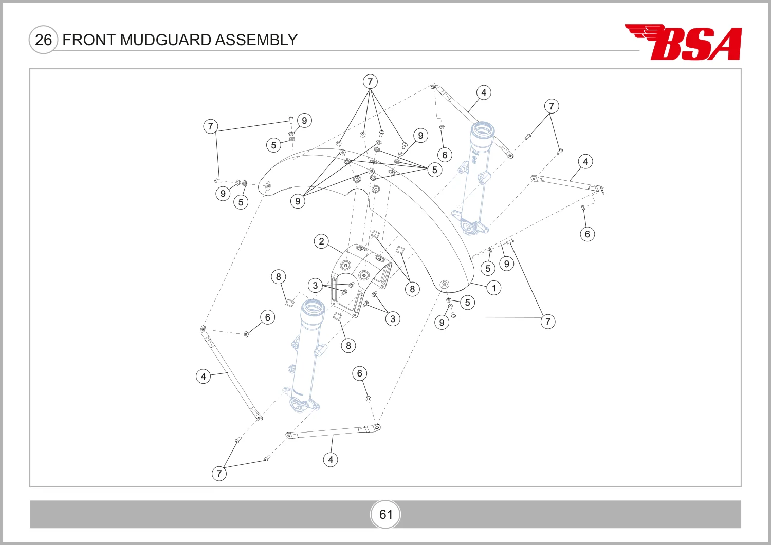 Front Mudguard Assembly drawing