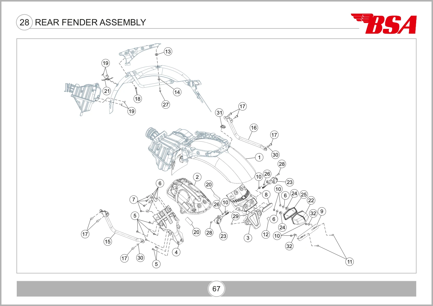 Rear Fender Assembly drawing