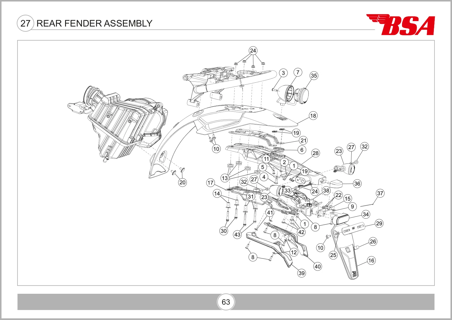 Rear Fender Assembly drawing