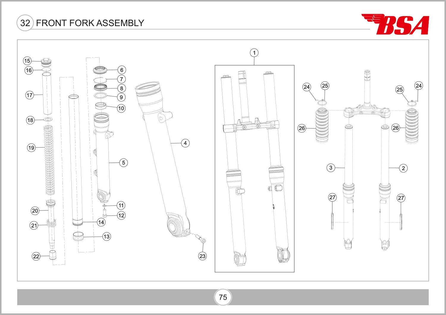 Front Fork Assembly drawing