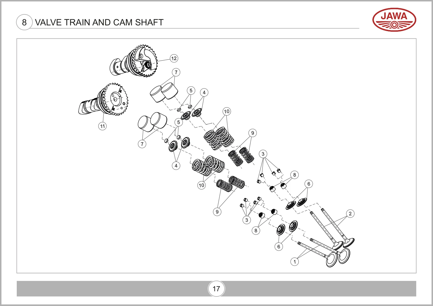 Valve Train And Cam Shaft drawing