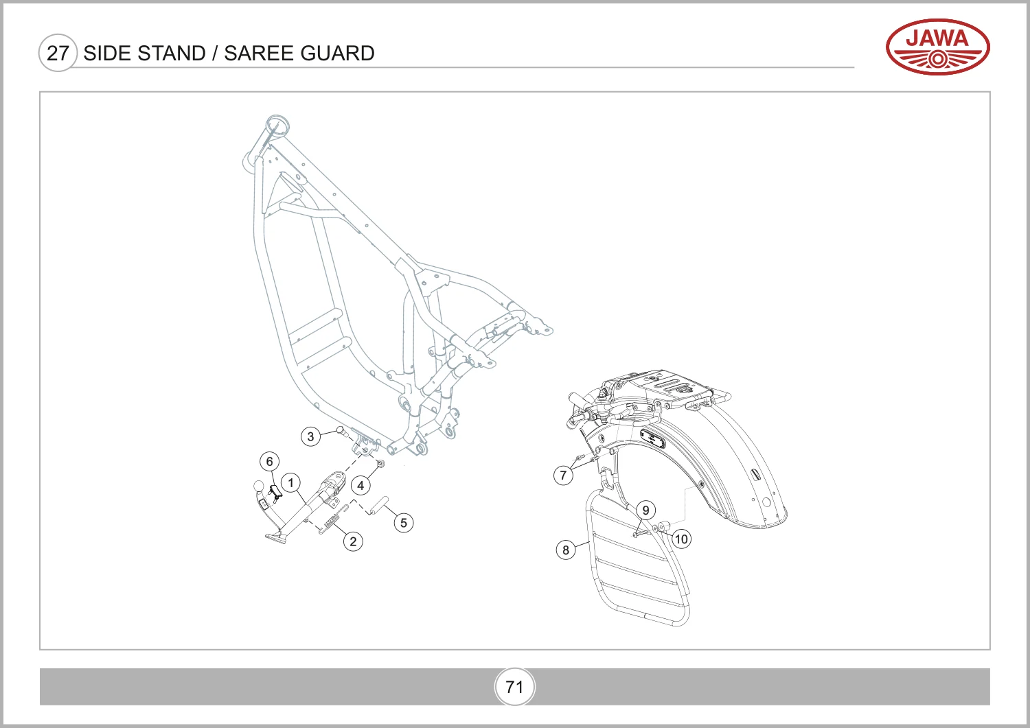 Side Stand / Saree Guard drawing