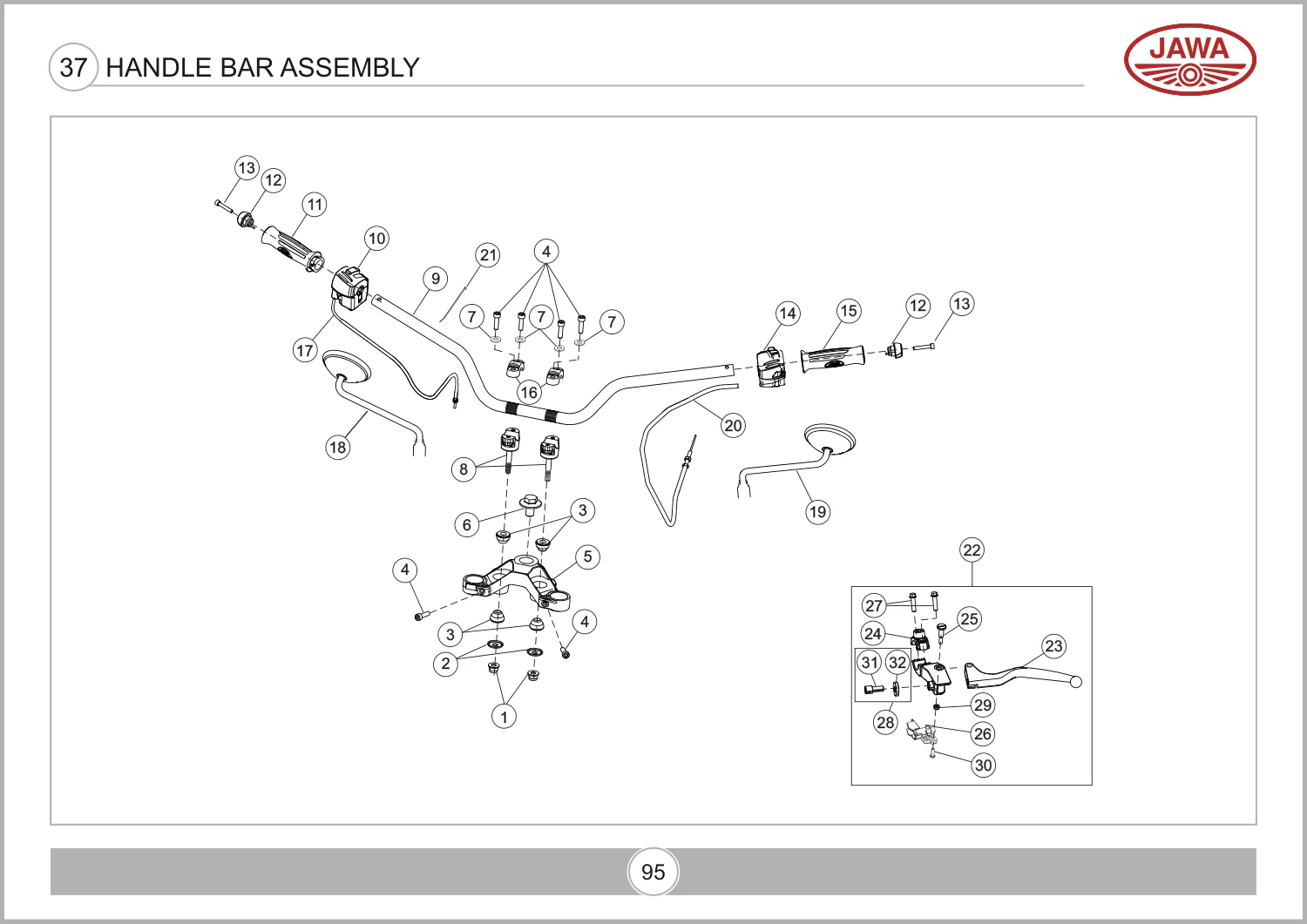 Handle Bar Assembly drawing