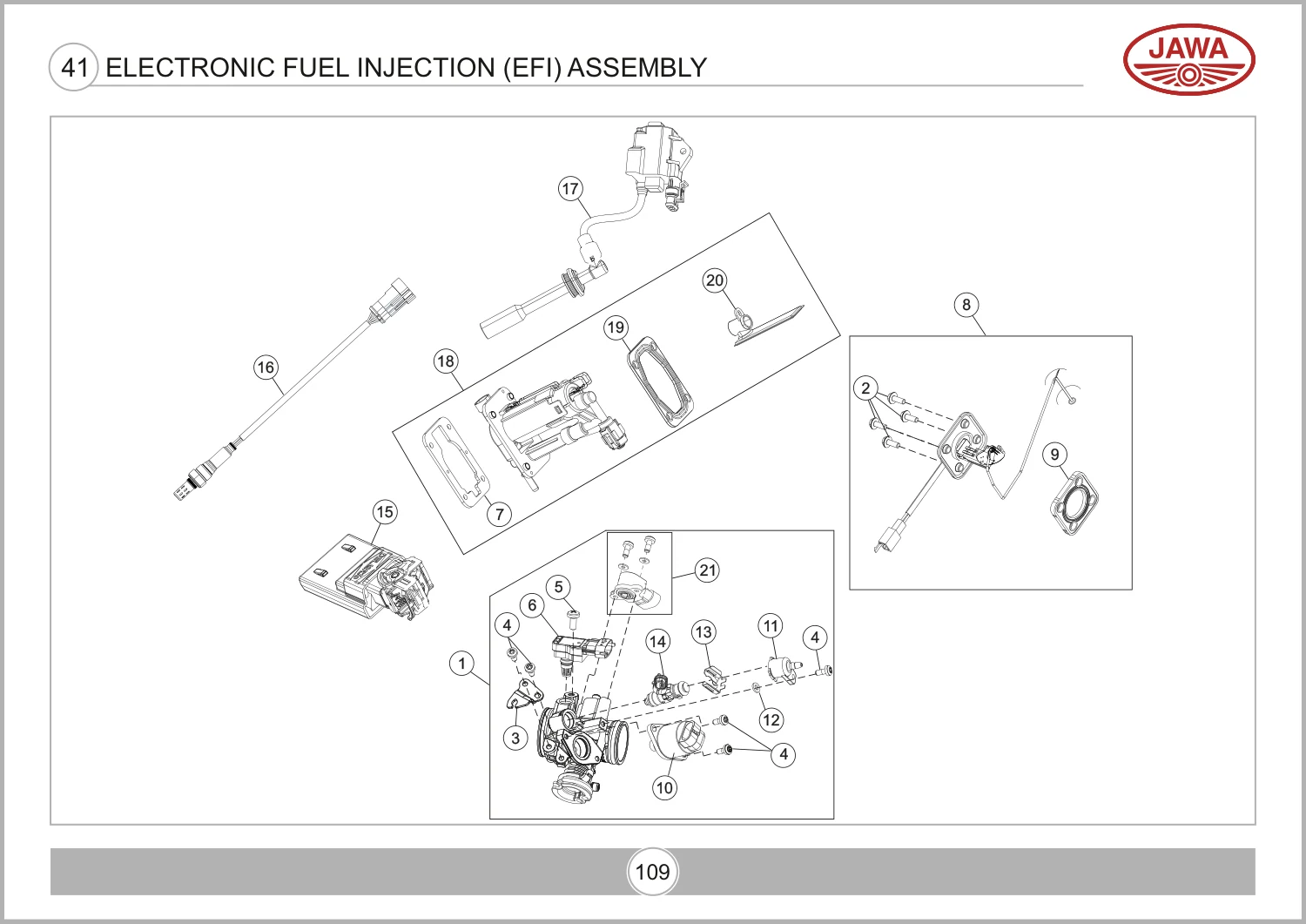 Electronic Fuel Injection (EFI) Assembly drawing