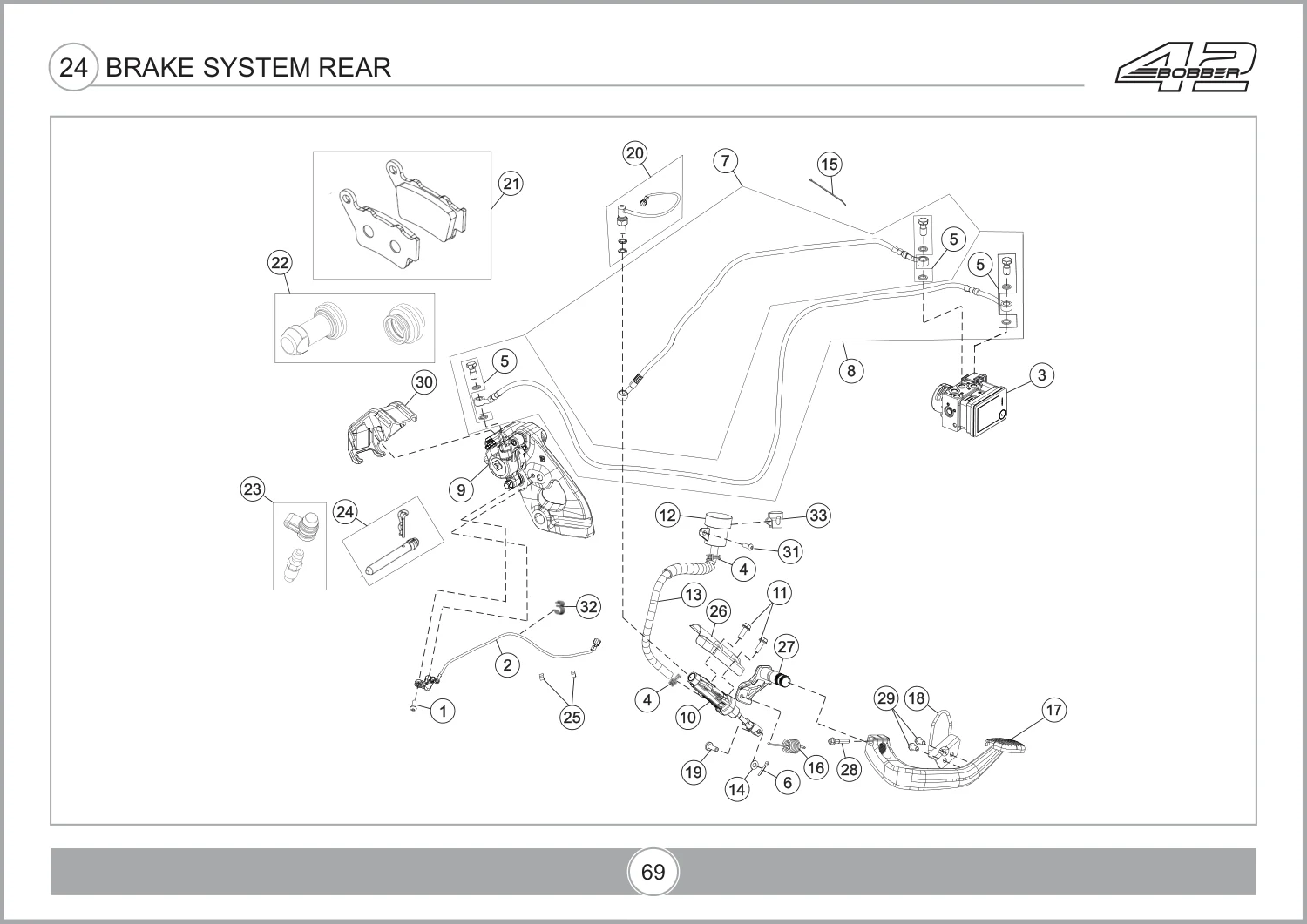Brake System Rear drawing