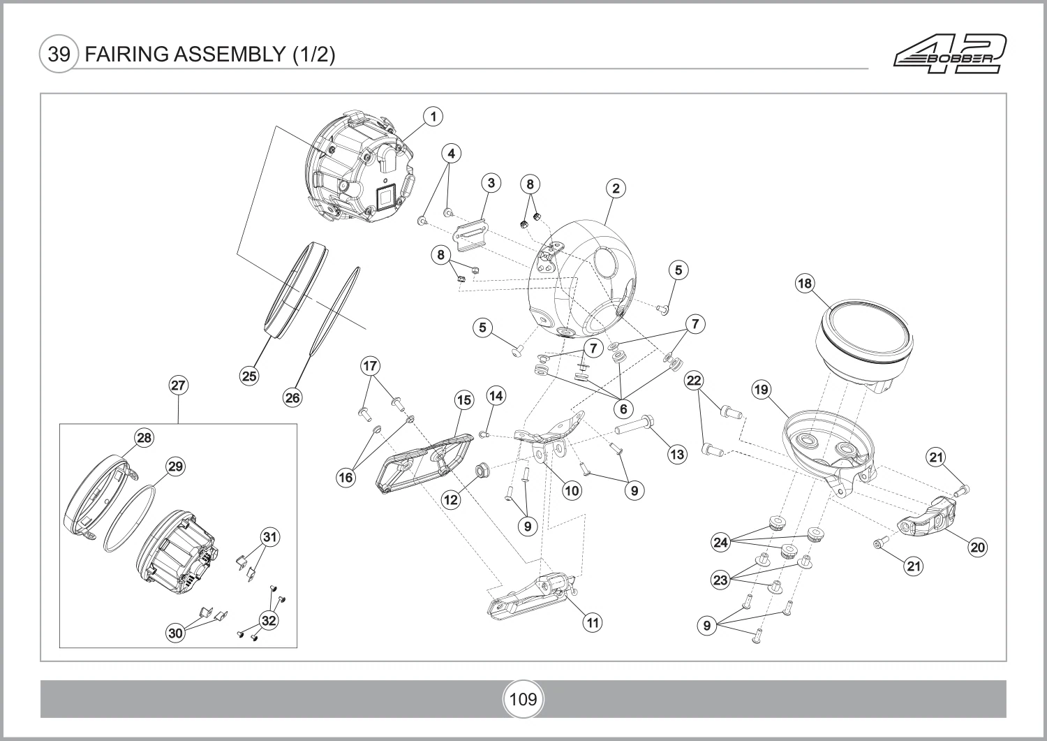 Fairing Assembly (1/2) drawing