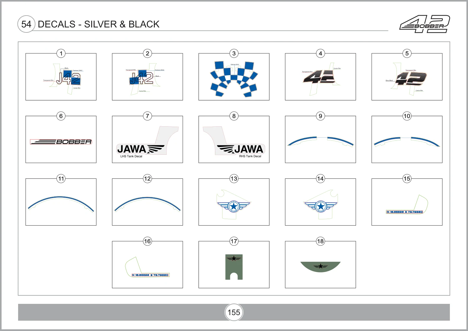 Decals - Silver & Black drawing