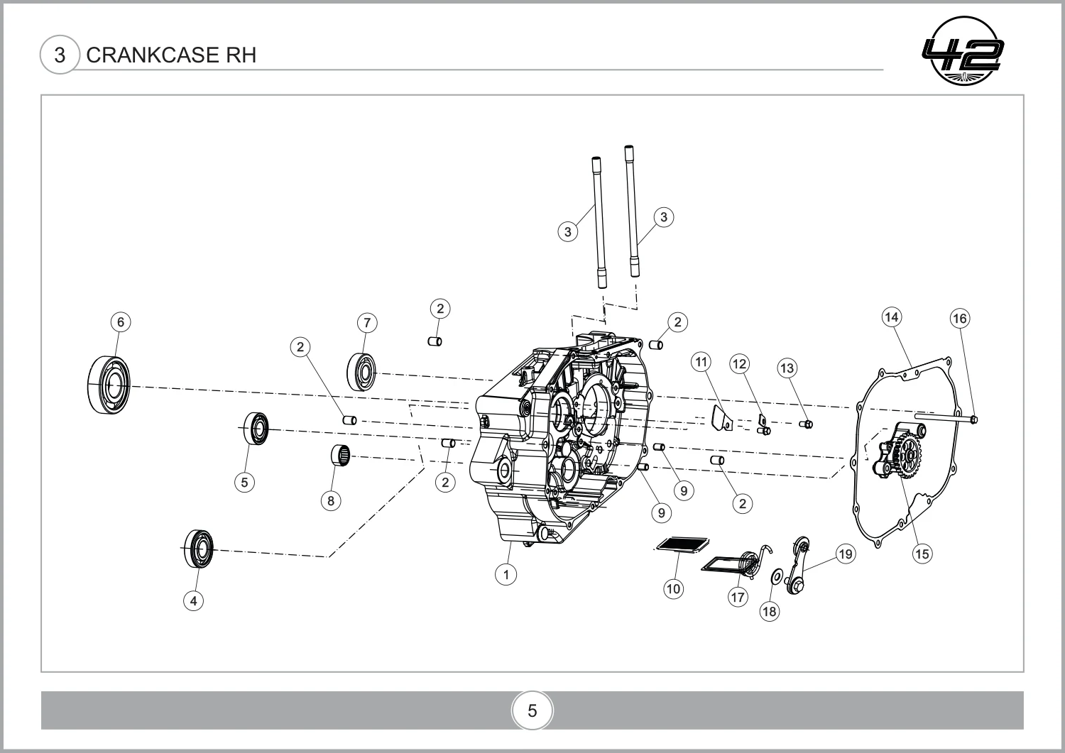 Crankcase RH drawing
