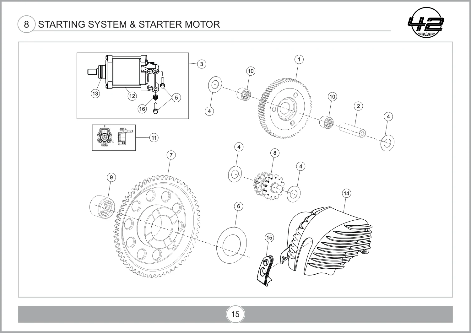 Starting System & Starter Motor drawing