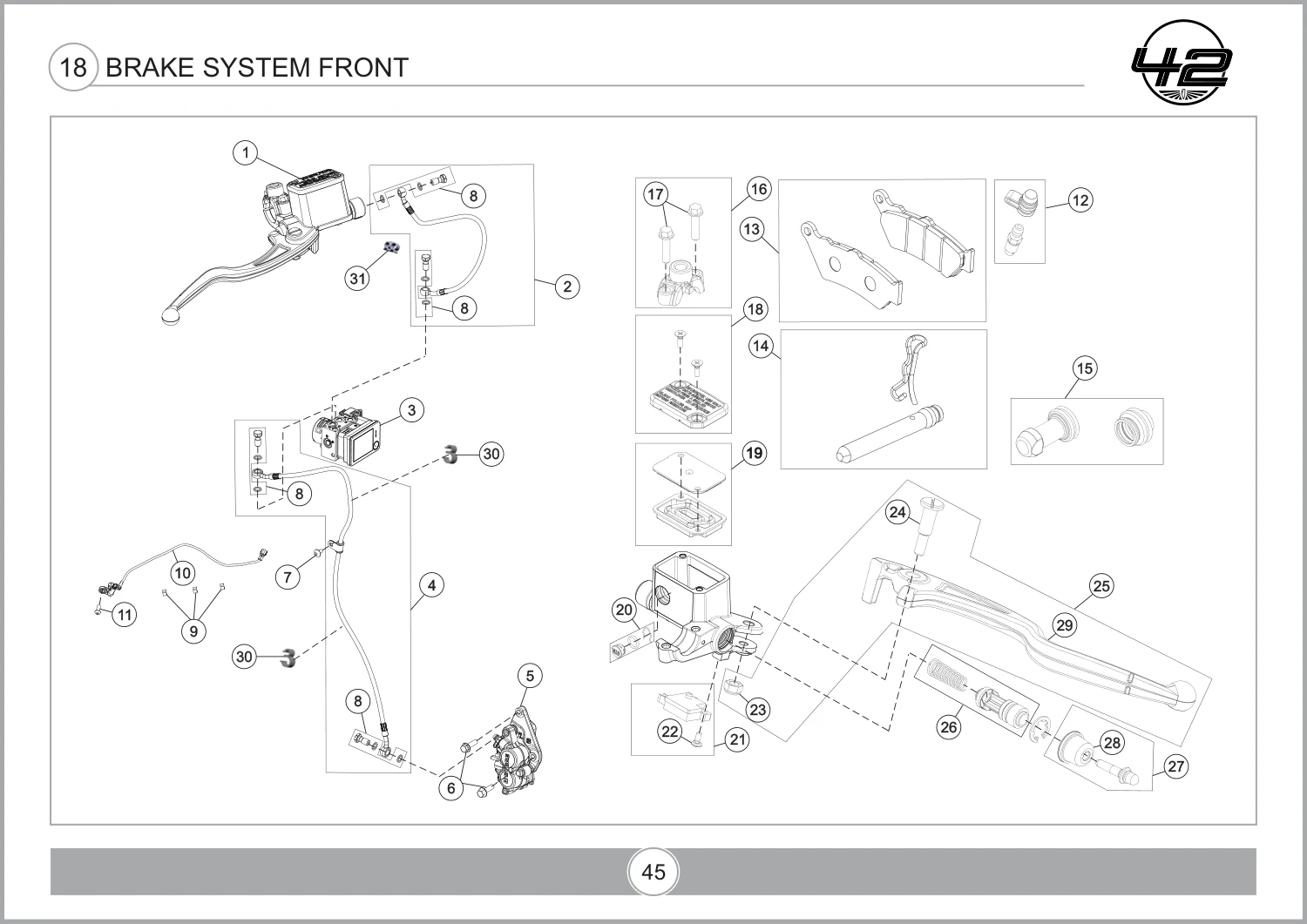 Brake System Front drawing