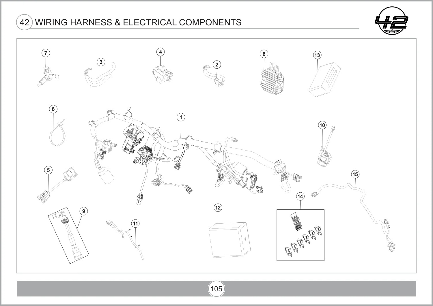 Wiring Harness & Electrical Components drawing