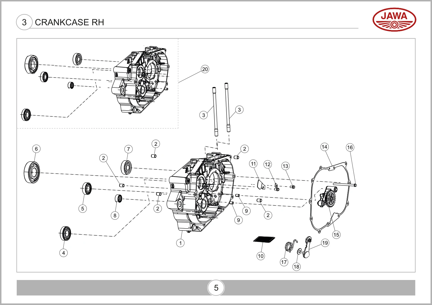 Crankcase RH drawing