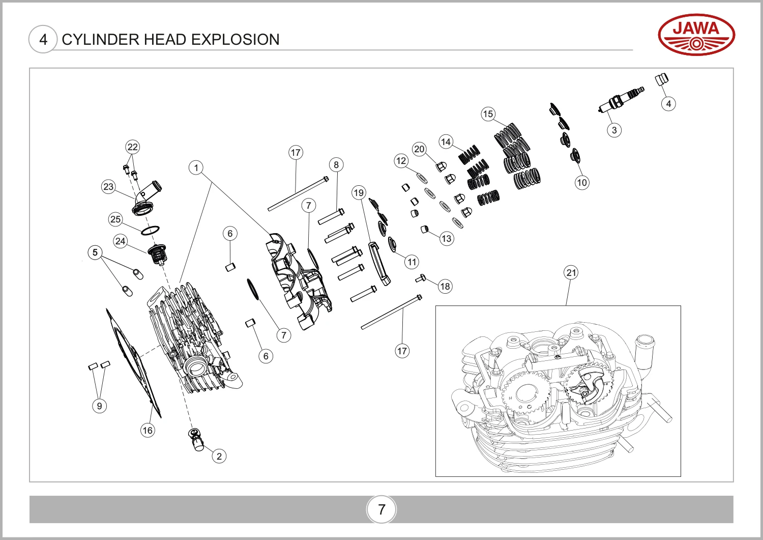 Cylinder Head Explosion drawing
