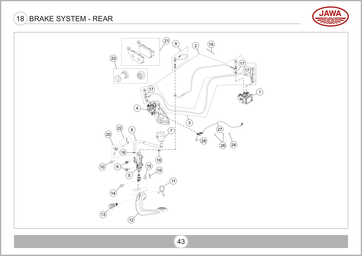 Brake System - Rear drawing