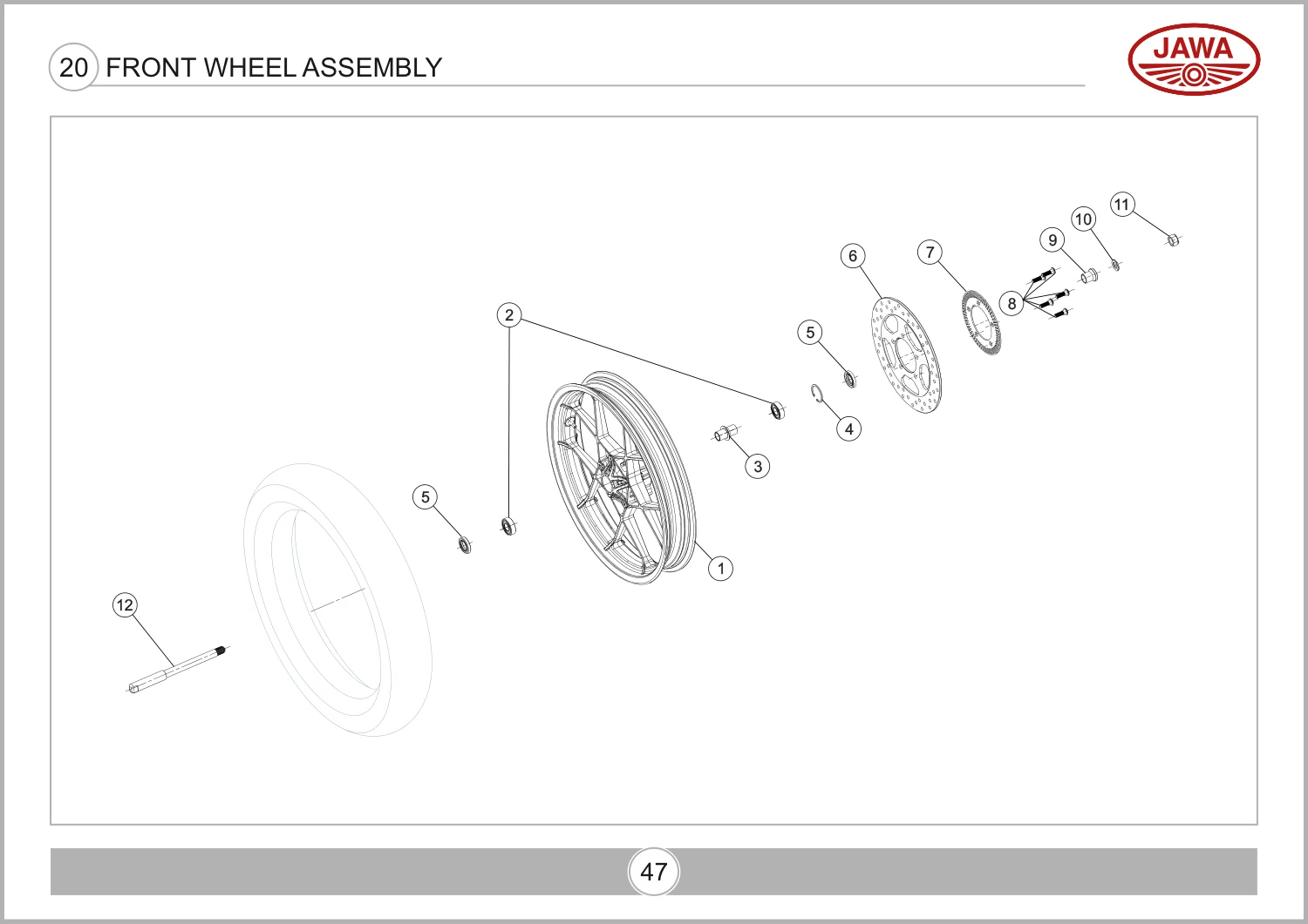 Front Wheel Assembly drawing