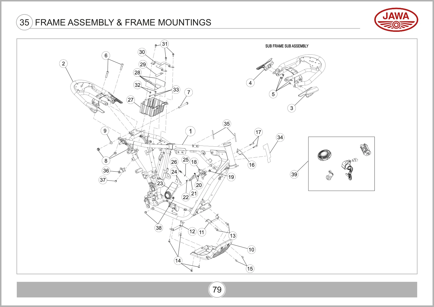Frame Assembly & Frame Mountings drawing