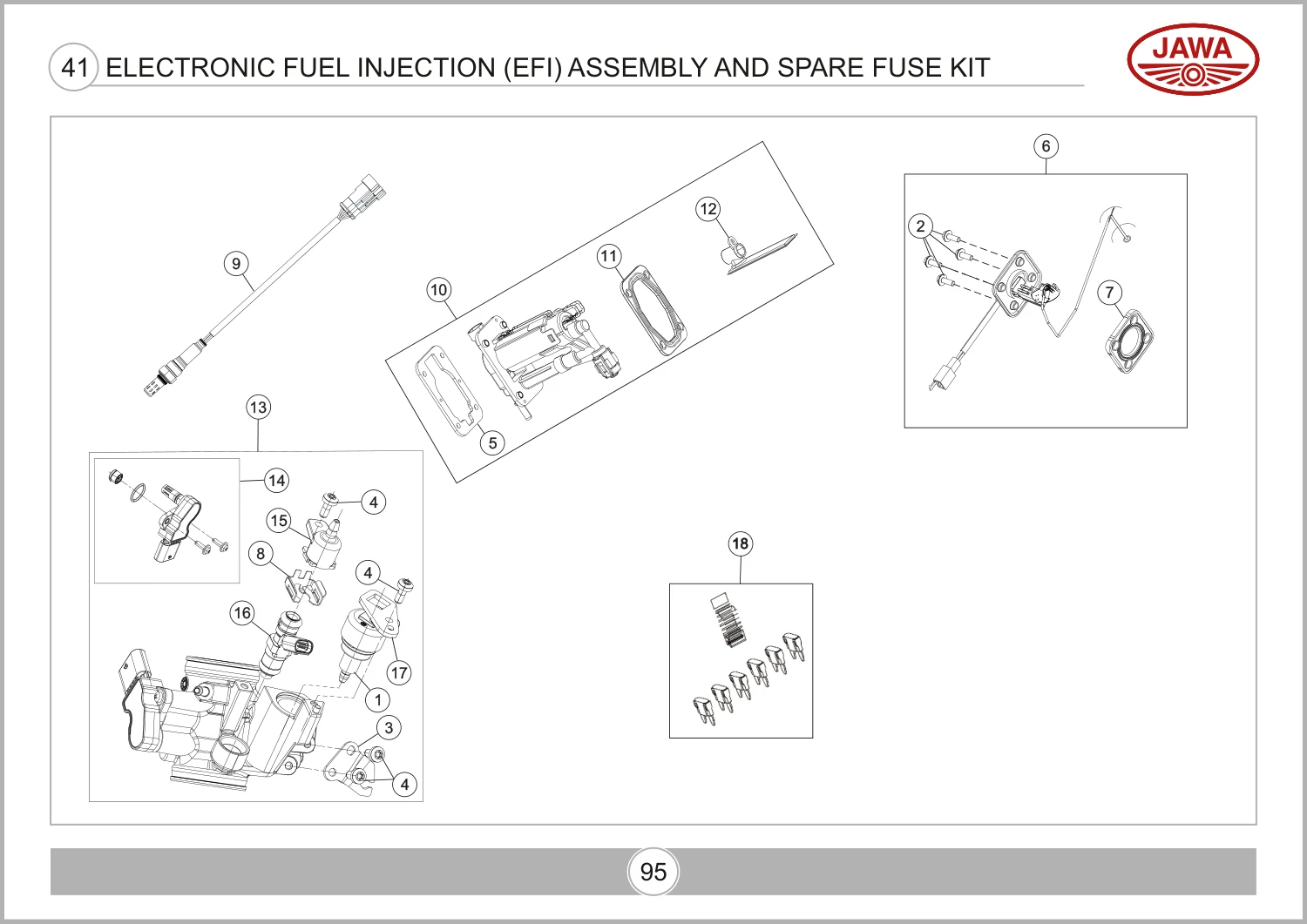 Electronic Fuel Injection (EFI) Assembly And Spare Fuse Kit drawing