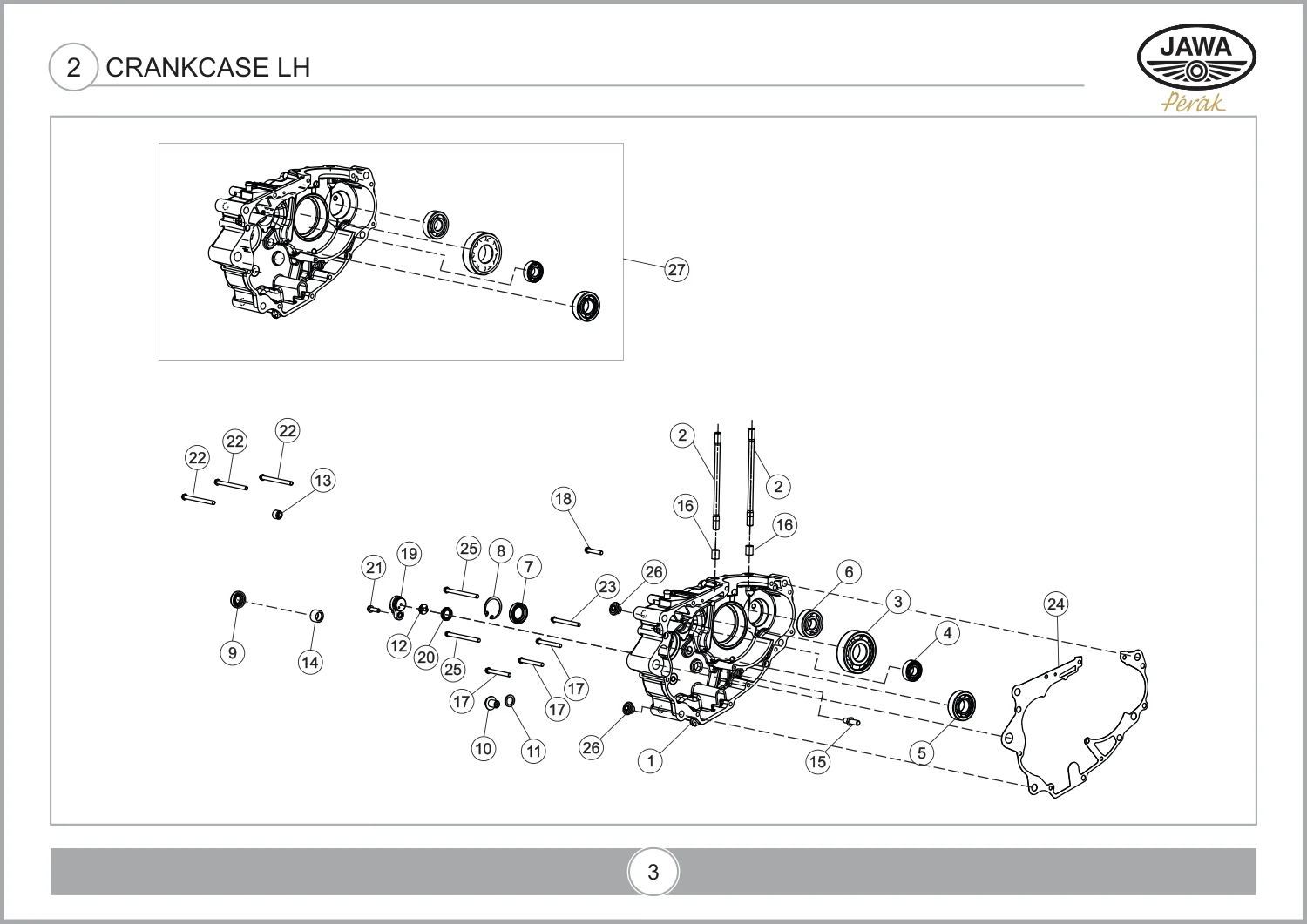Crankcase LH drawing