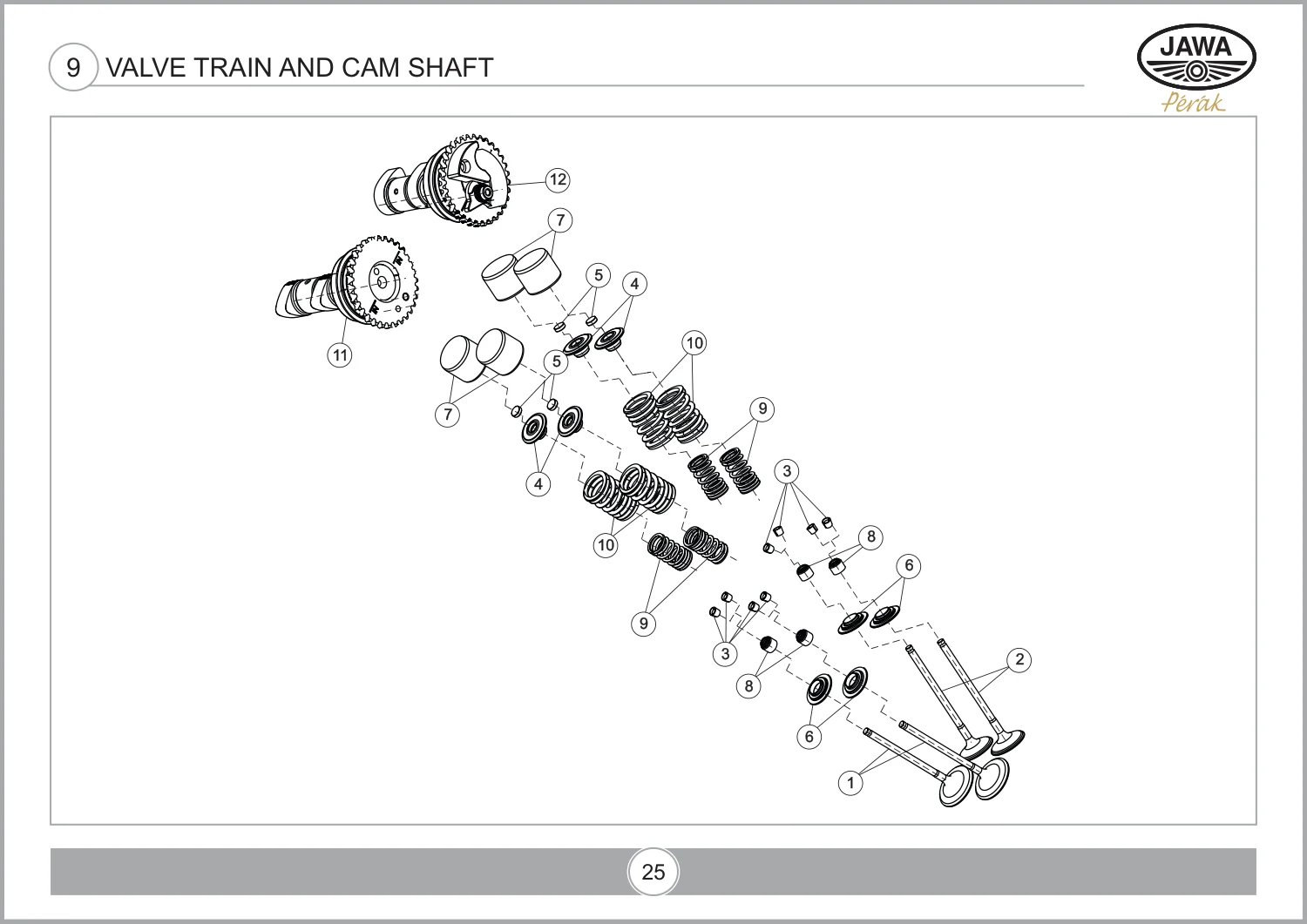 Valve Train And Cam Shaft drawing
