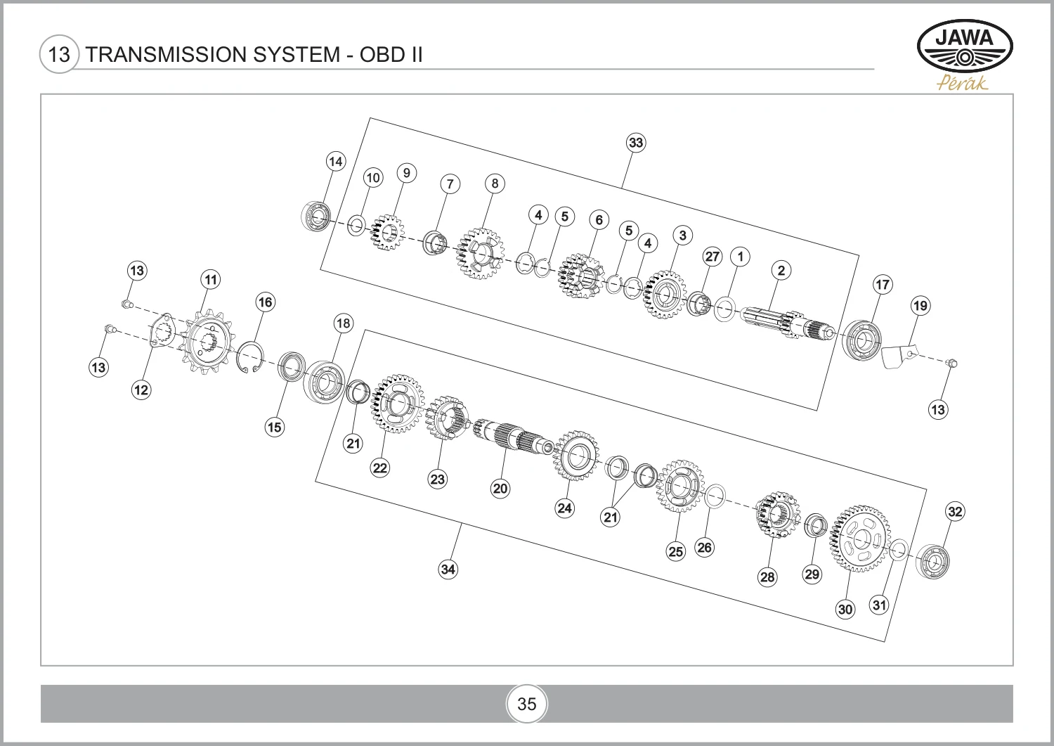 Transmission System - OBD II drawing
