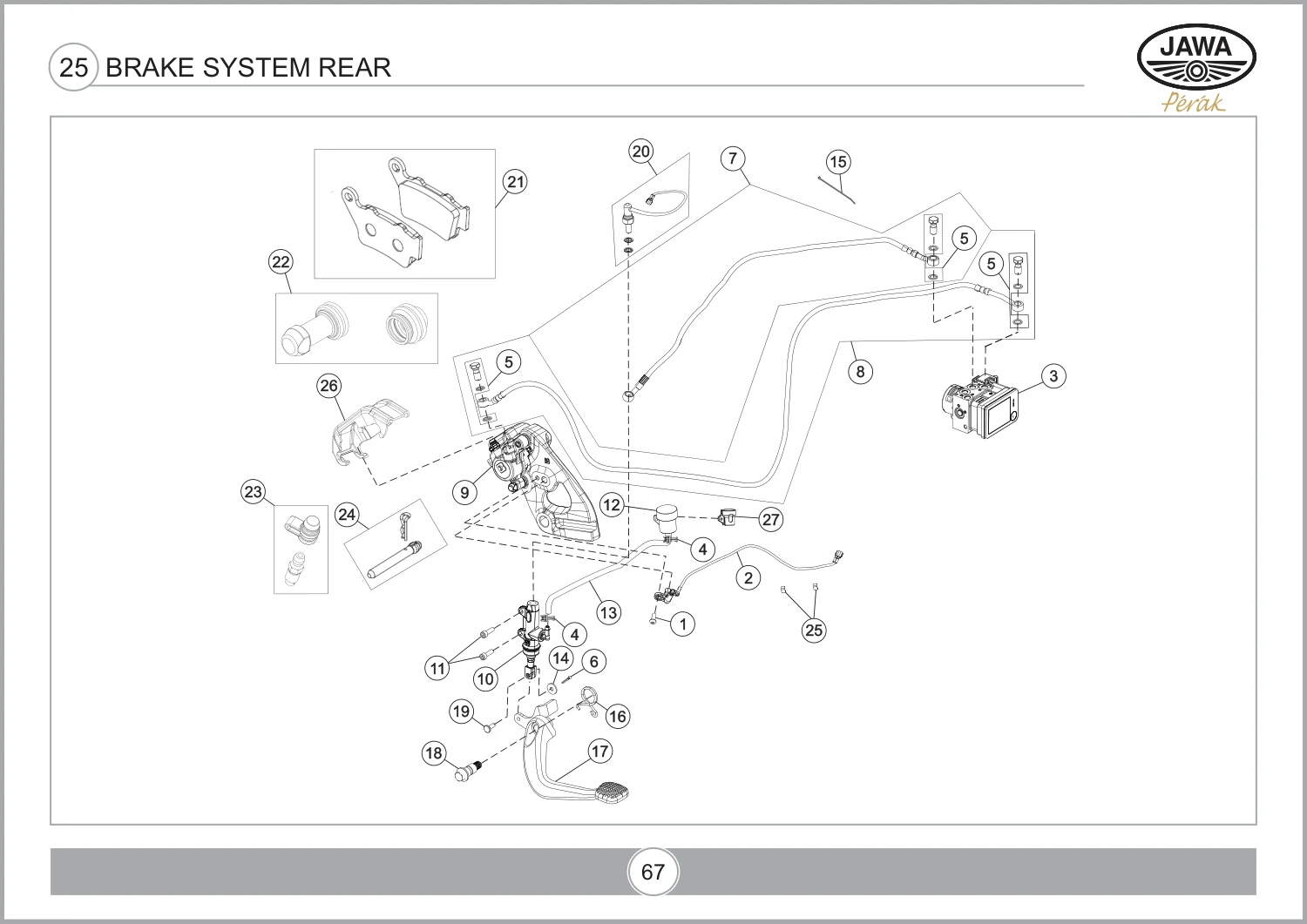 Brake System Rear drawing