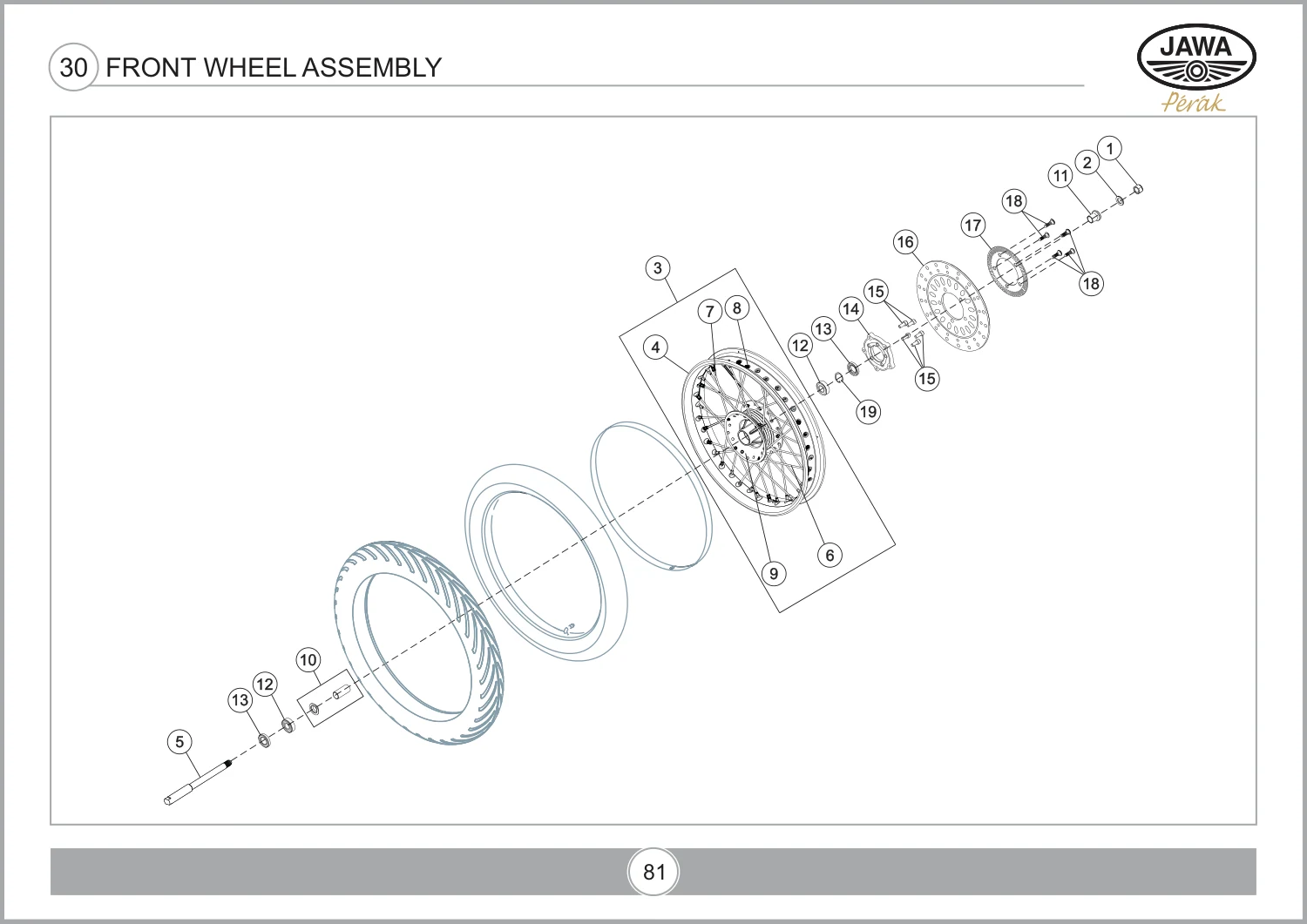 Front Wheel Assembly drawing