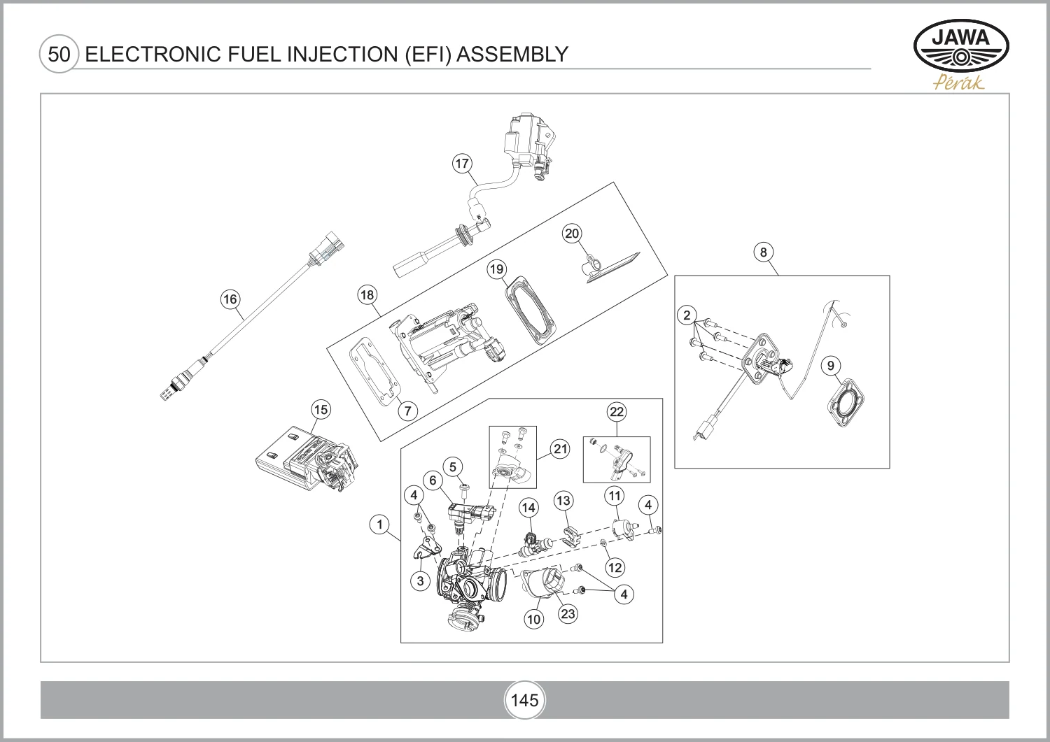 Electronic Fuel Injection (EFI) Assembly drawing