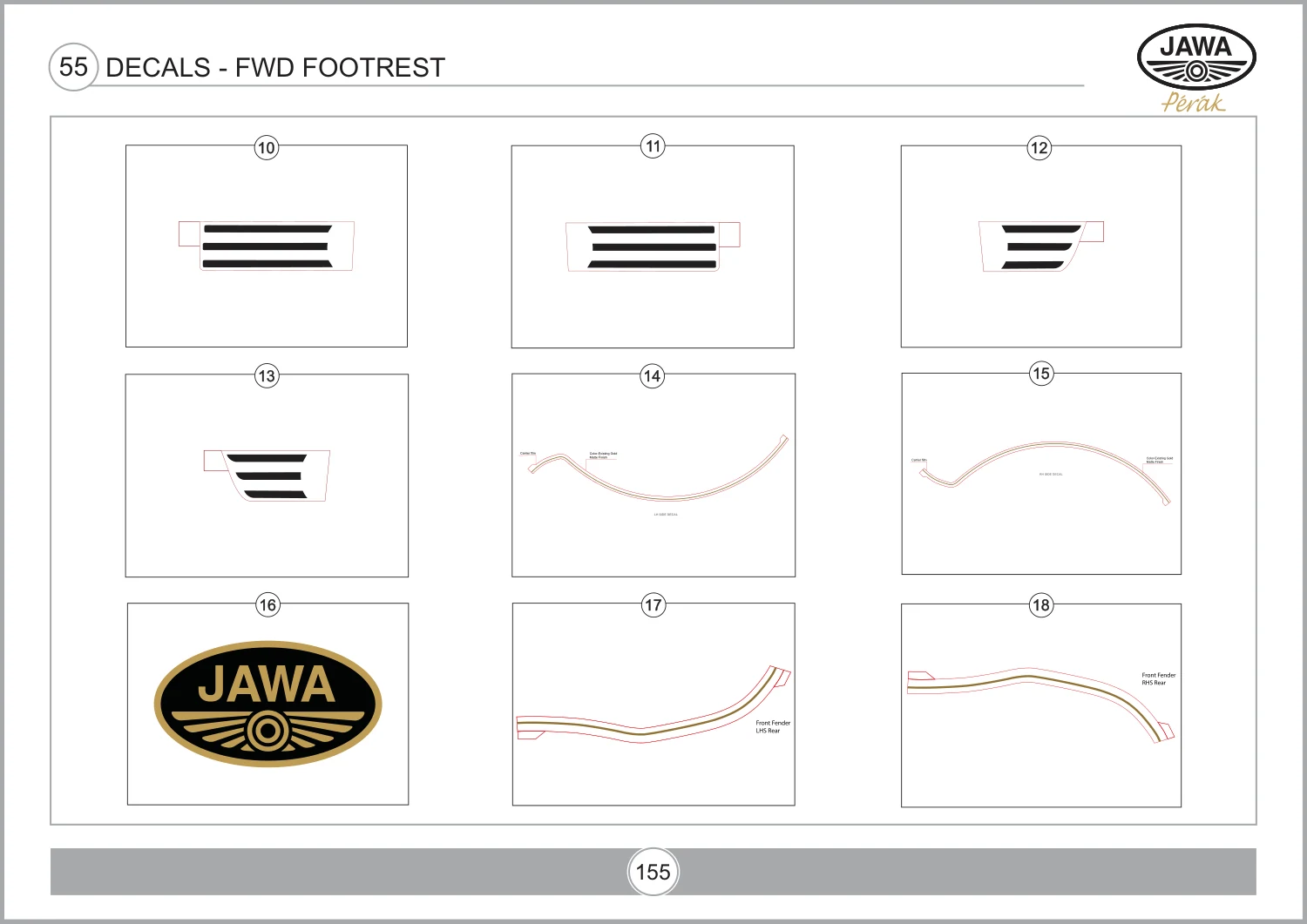 Decals - Fwd Footrest drawing