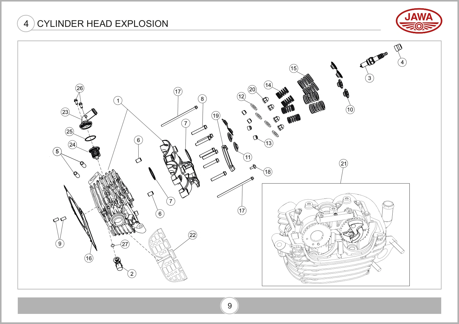 Cylinder Head Explosion drawing