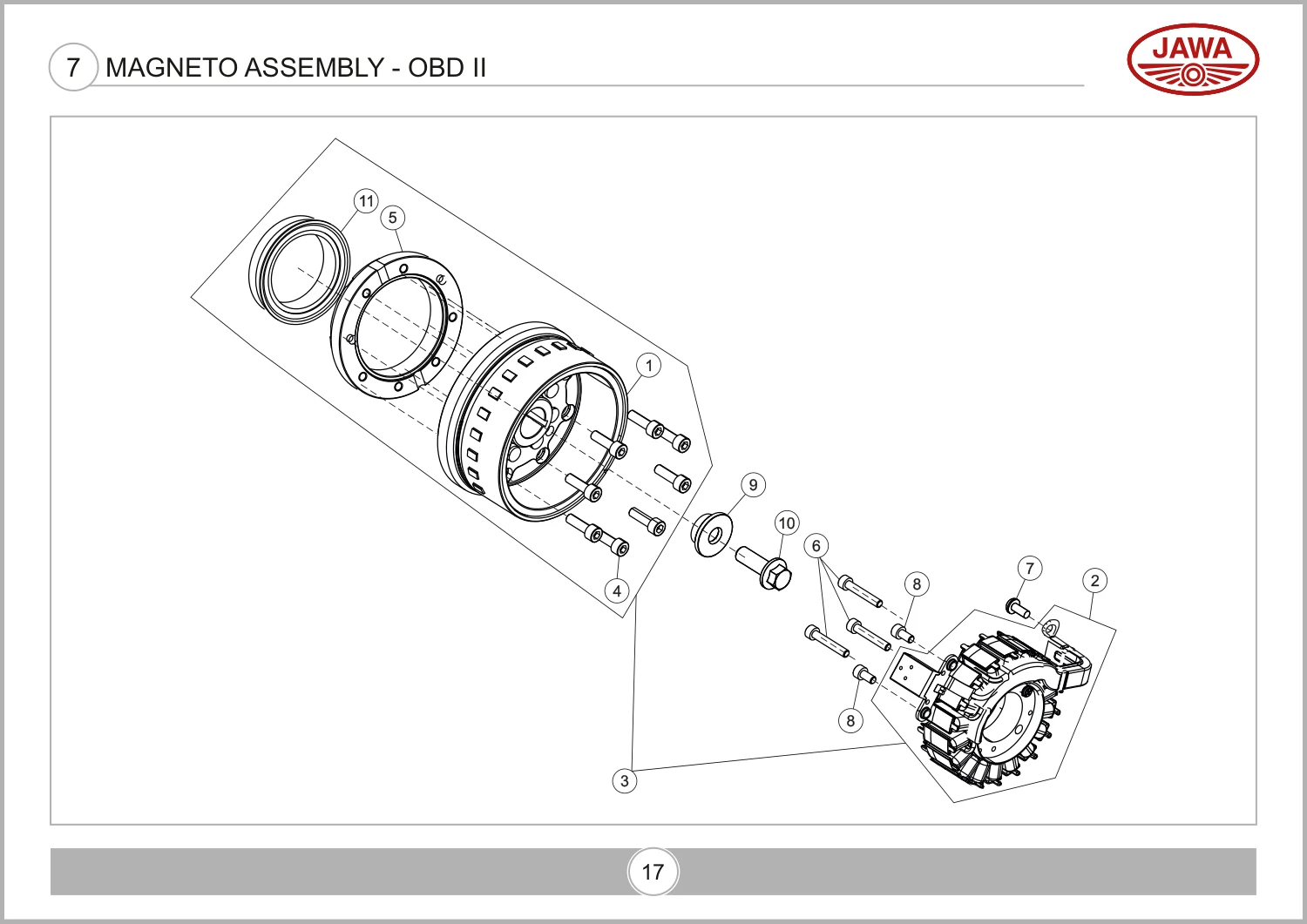 Magneto Assembly - OBD II drawing