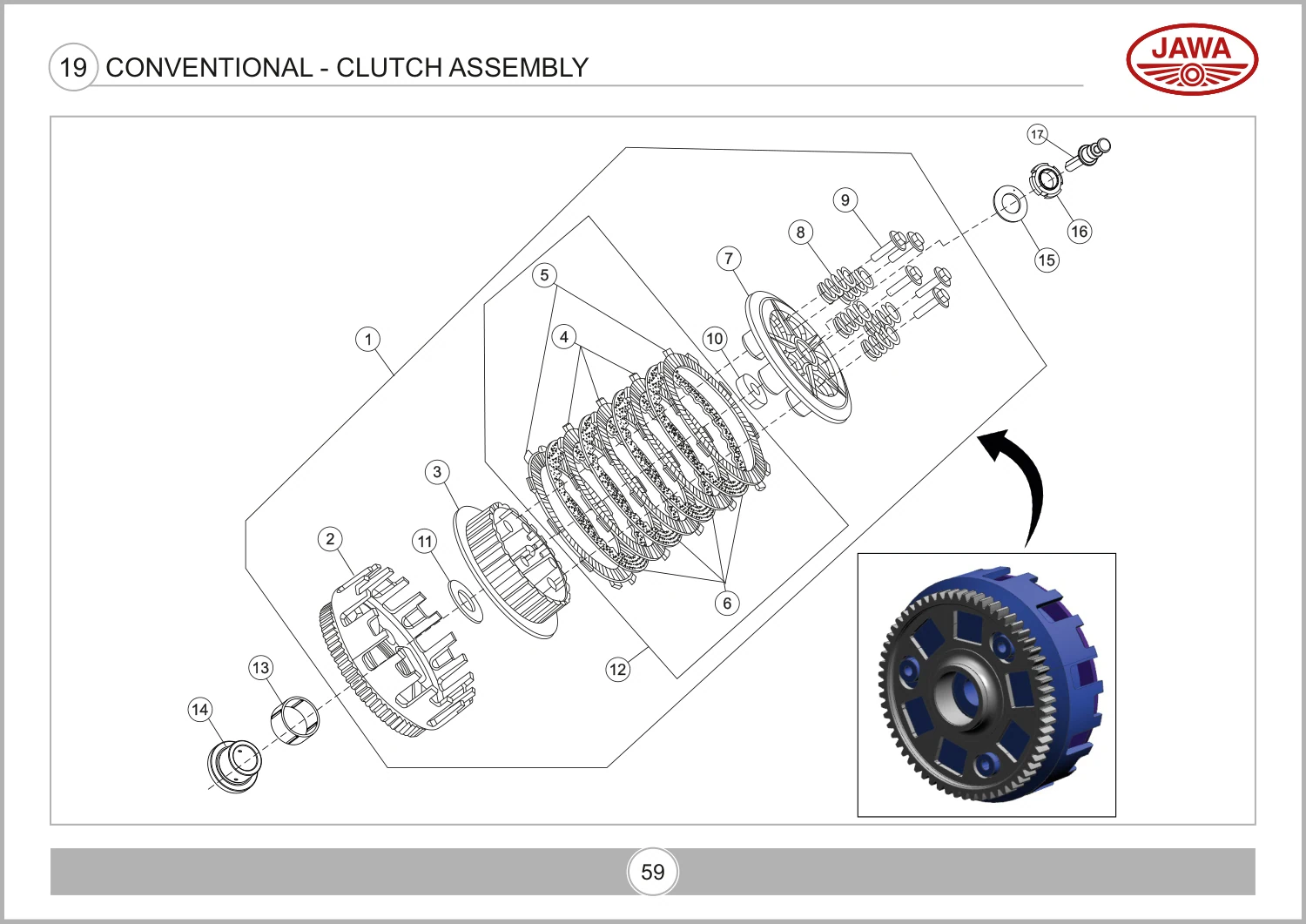 Conventional - Clutch Assembly drawing