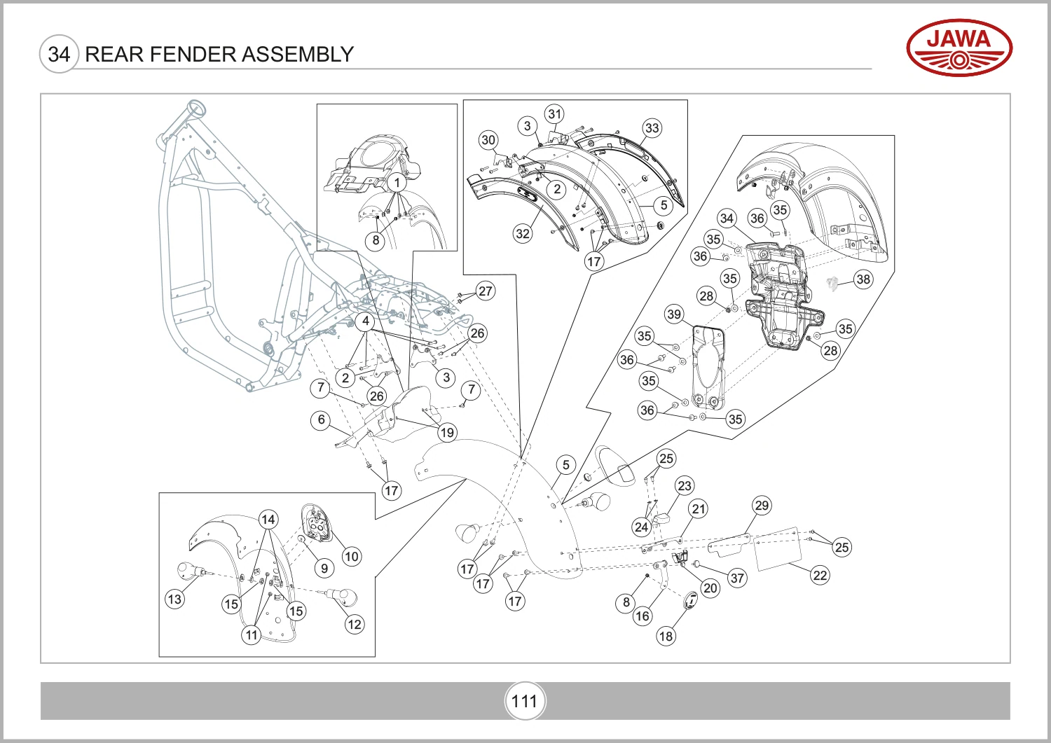 Rear Fender Assembly drawing