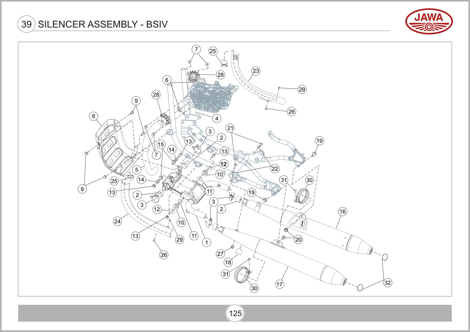 Silencer Assembly - BSIV drawing