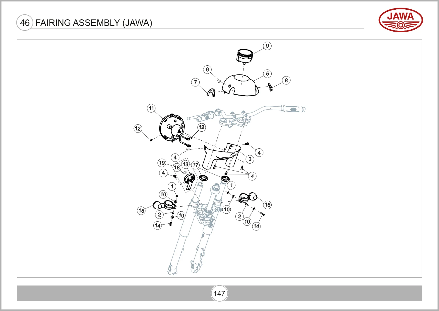 Fairing Assembly (Jawa) drawing