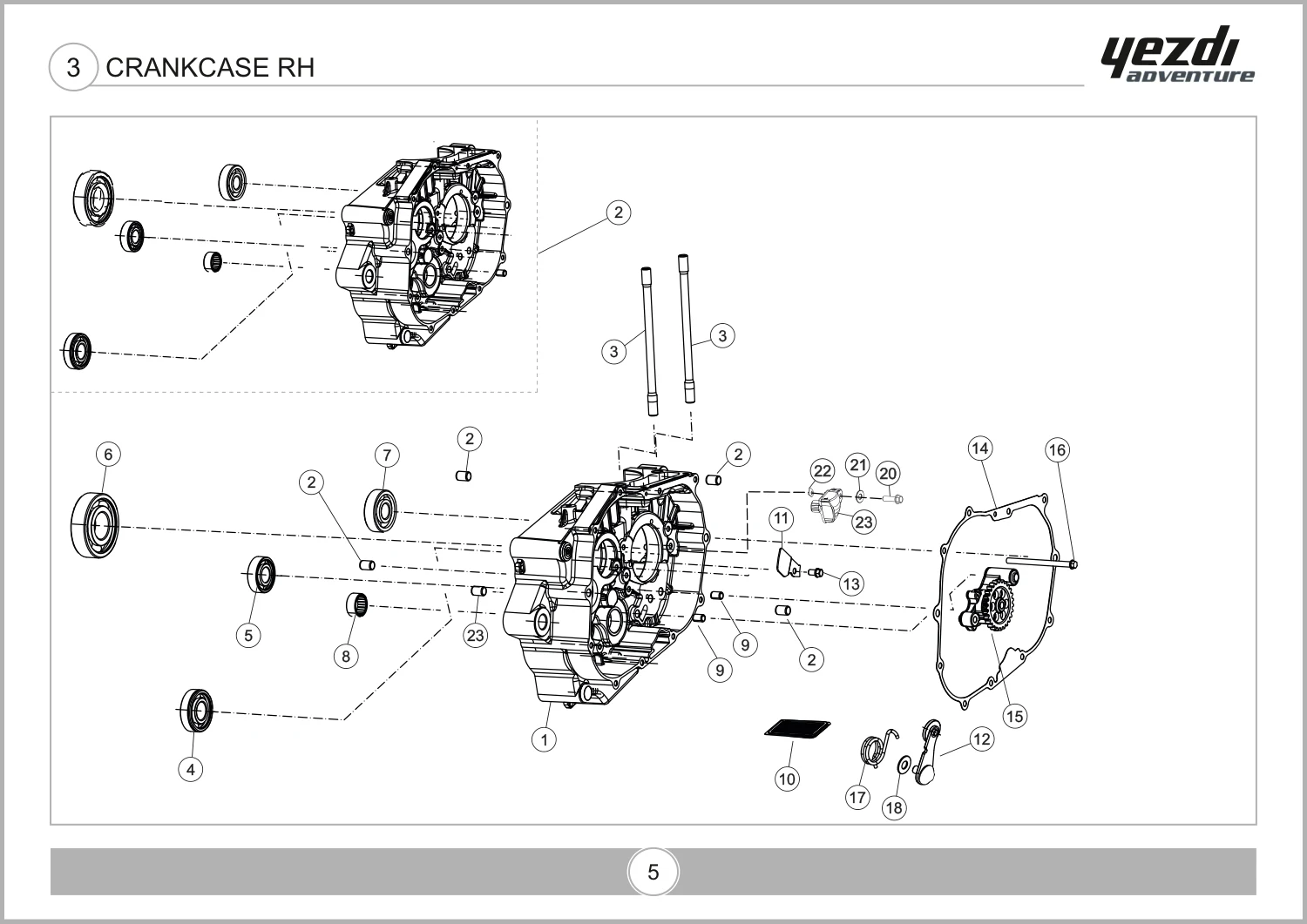 Crankcase RH drawing
