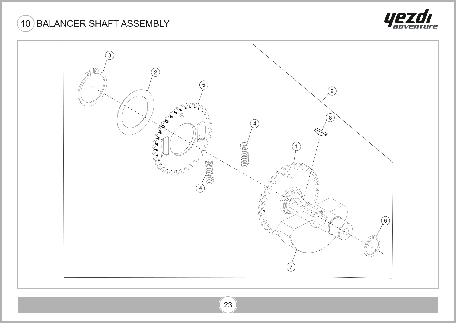 Balancer Shaft Assembly drawing