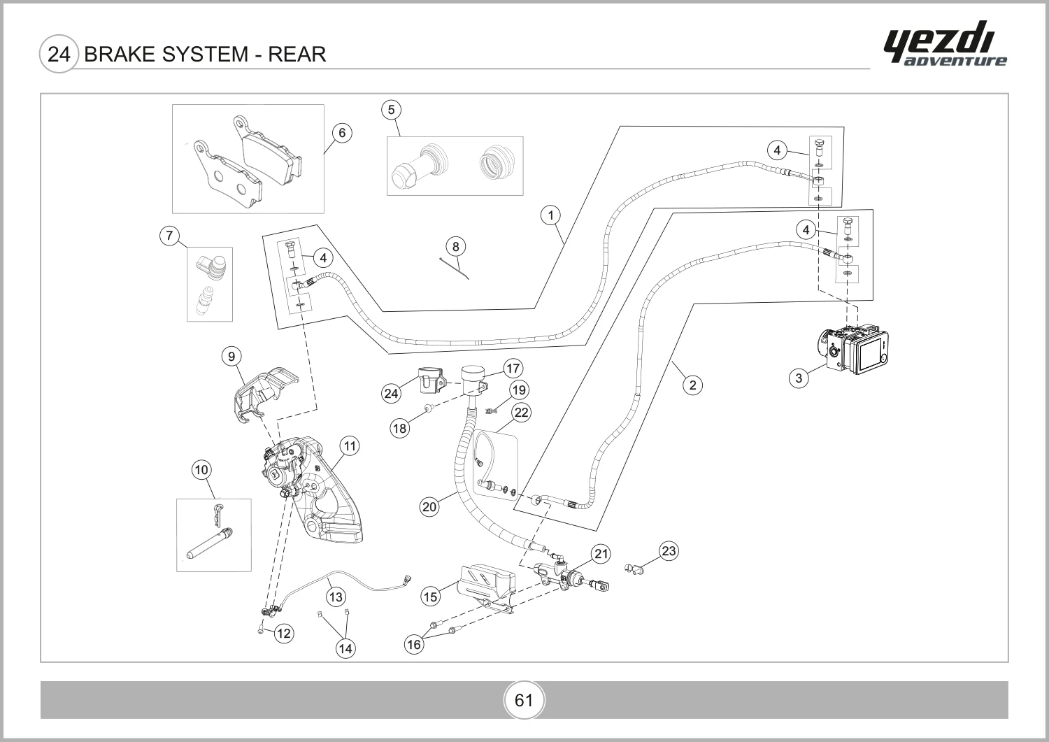 Brake System - Rear drawing