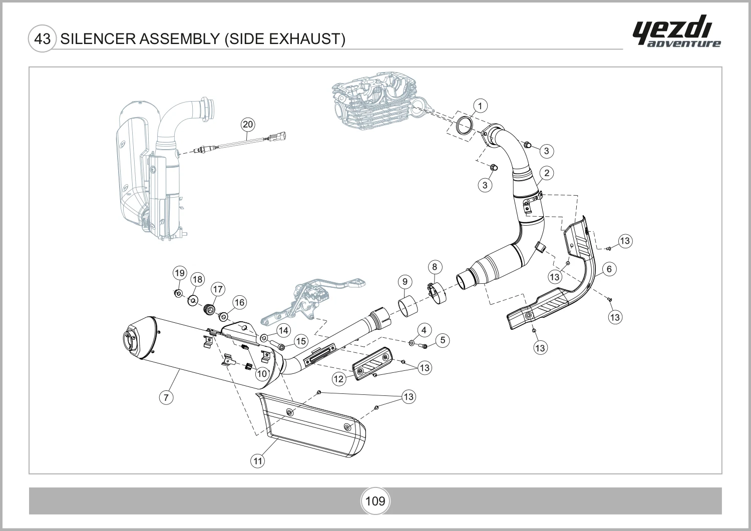 Silencer Assembly (Side Exhaust) drawing