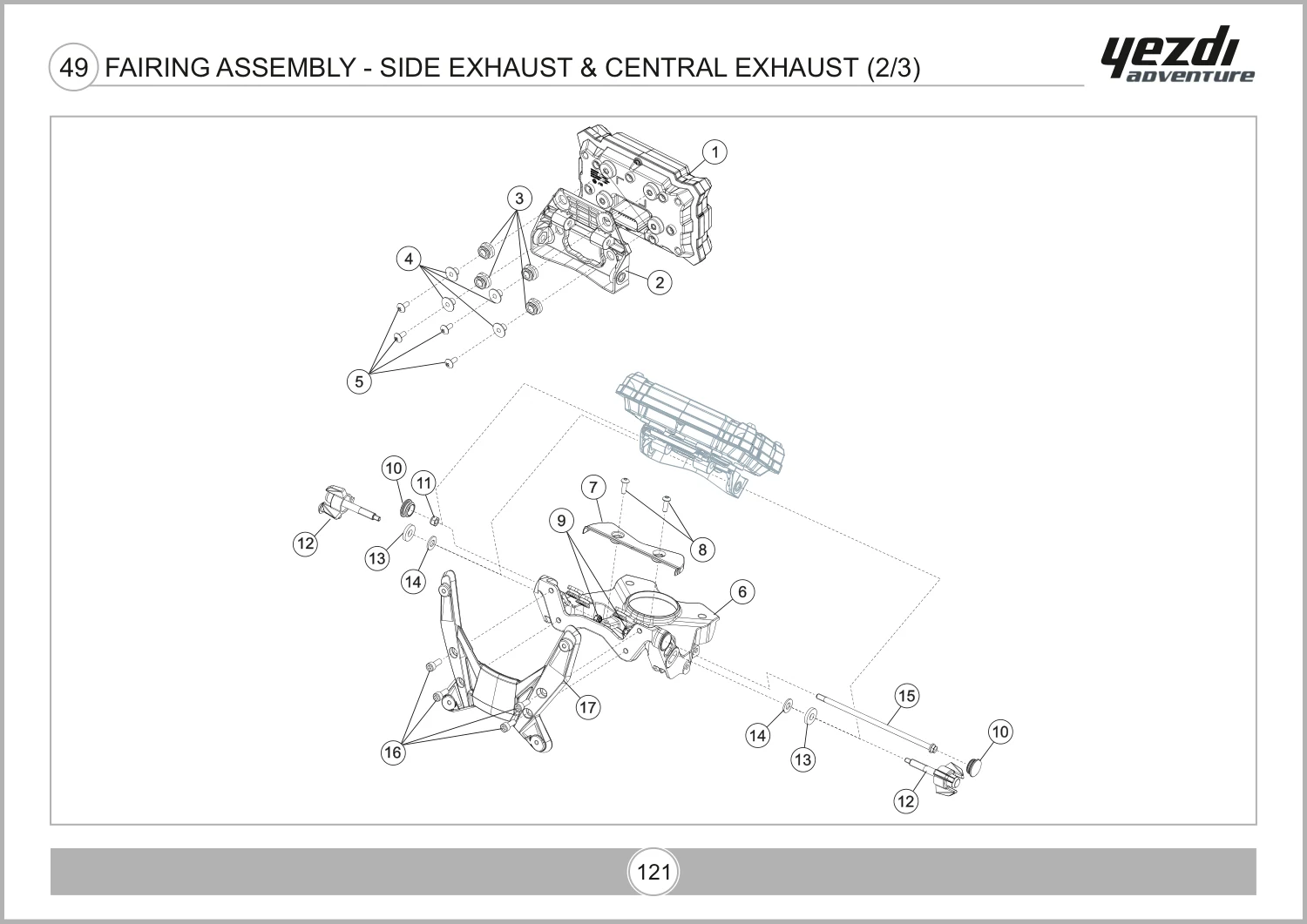 Fairing Assembly - Side Exhaust & Central Exhaust (2/3) drawing