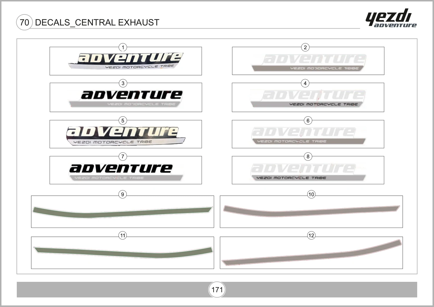 Decals Central Exhaust drawing