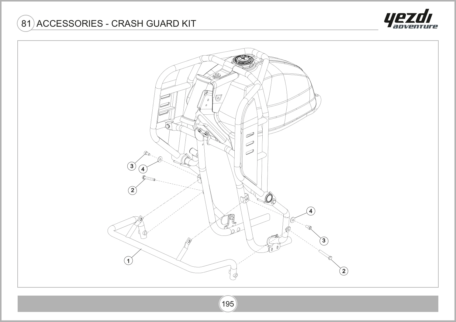 Accessories - Crash Guard Kit drawing