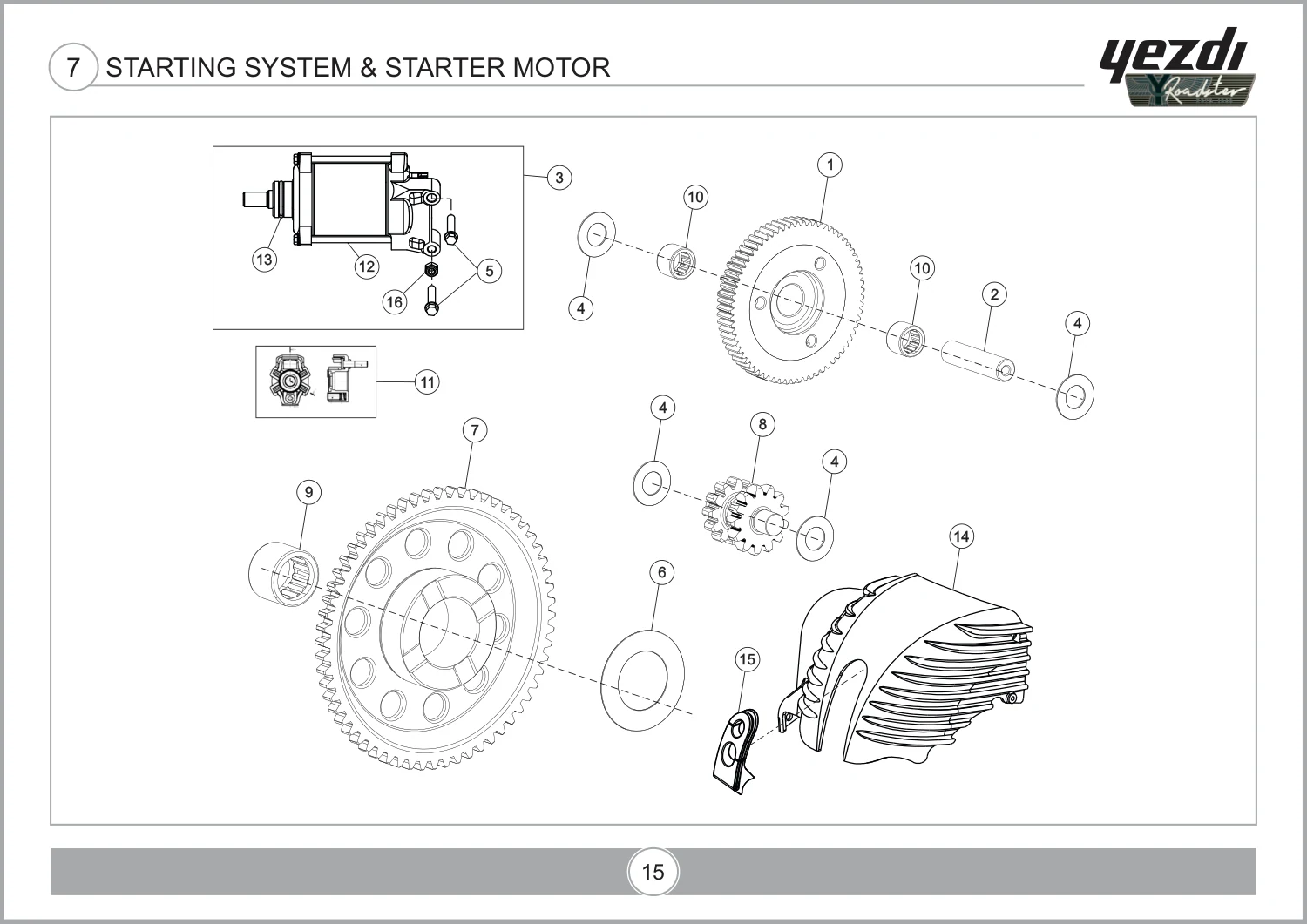 Starting System & Starter Motor drawing