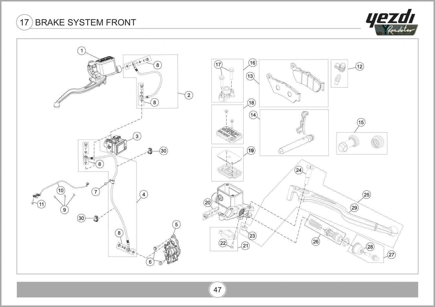 Brake System Front drawing