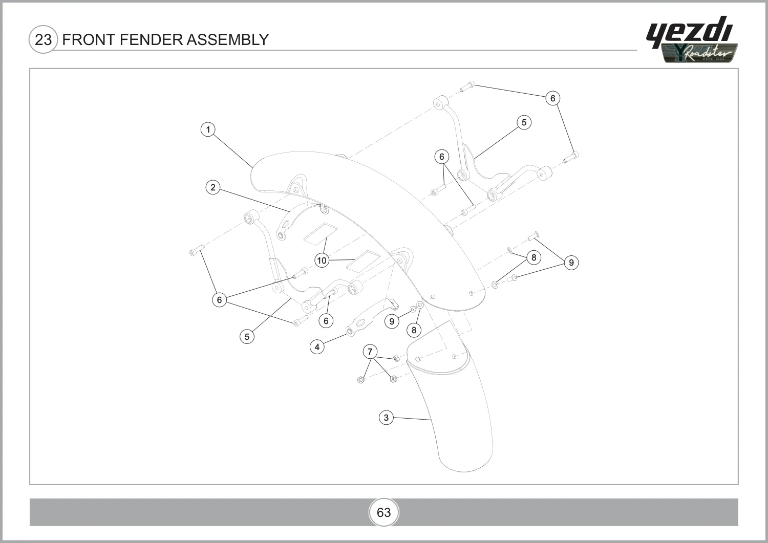 Front Fender Assembly drawing