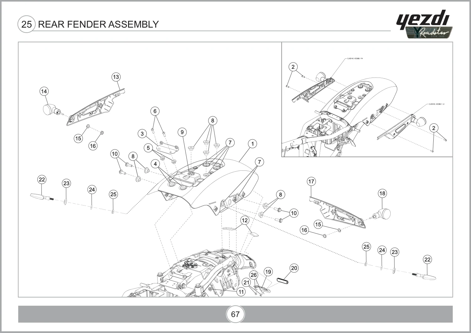 Rear Fender Assembly drawing