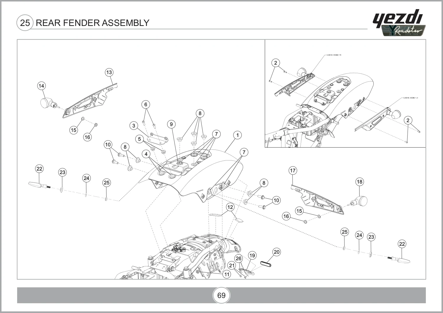 Rear Fender Assembly drawing